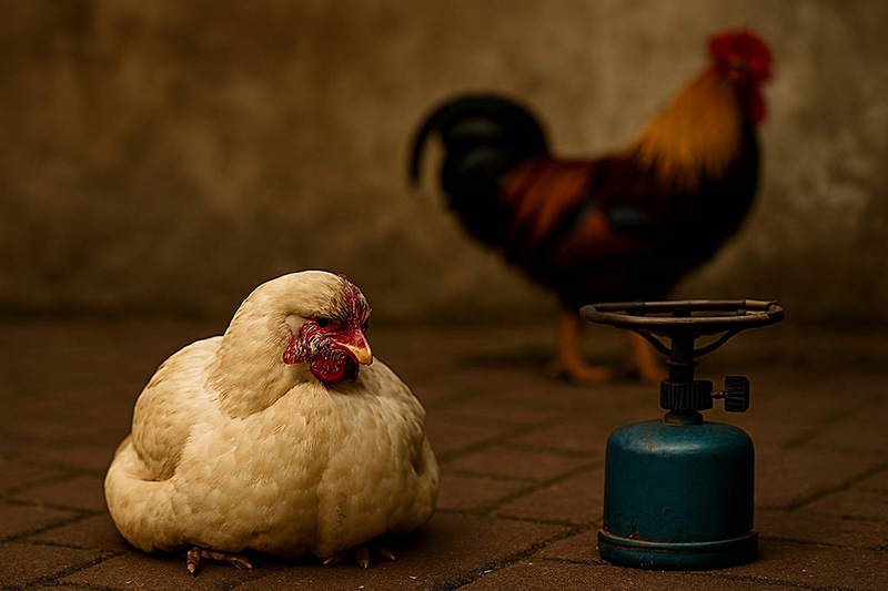 تریاکی شدن مرغ ها